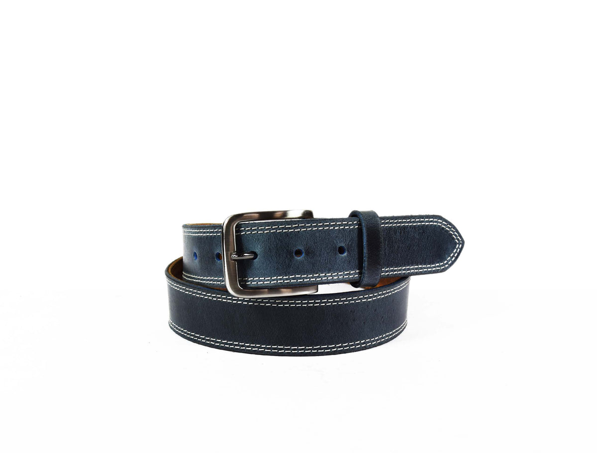 Tolredo Leather Belts for Men - Blue