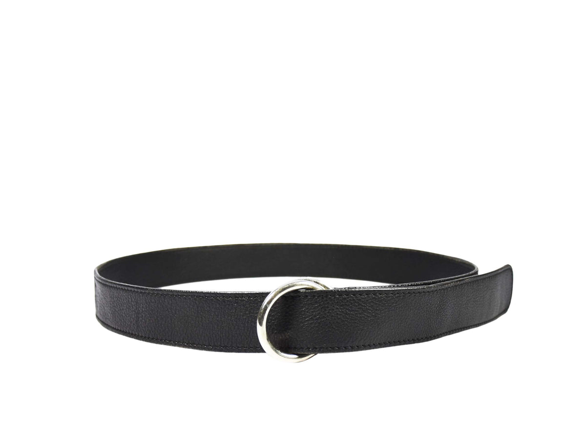 Tolredo Leather Womens Fashion Belts With Double O-Ring Buckle – Black ( BLT- 524)