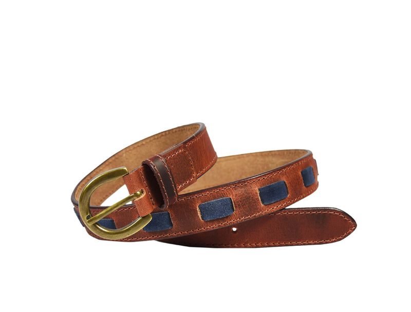 Tolredo Leather Womens Fashion Belts With Pin Buckle  – Caramel ( BLT- 525)