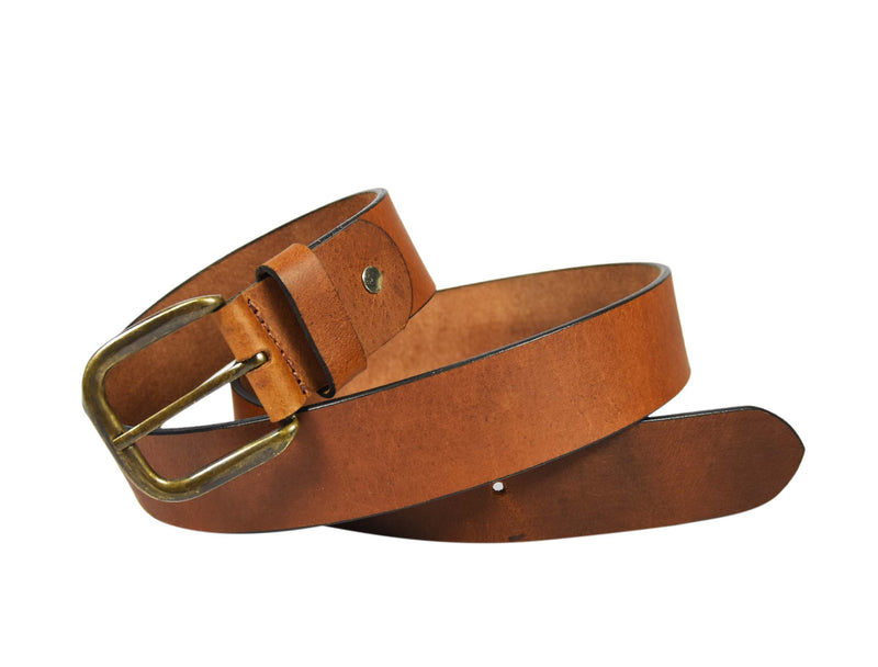 Tolredo Leather Womens Fashion Belts With Pin Buckle  – Caramel Brown (BLT- 527)