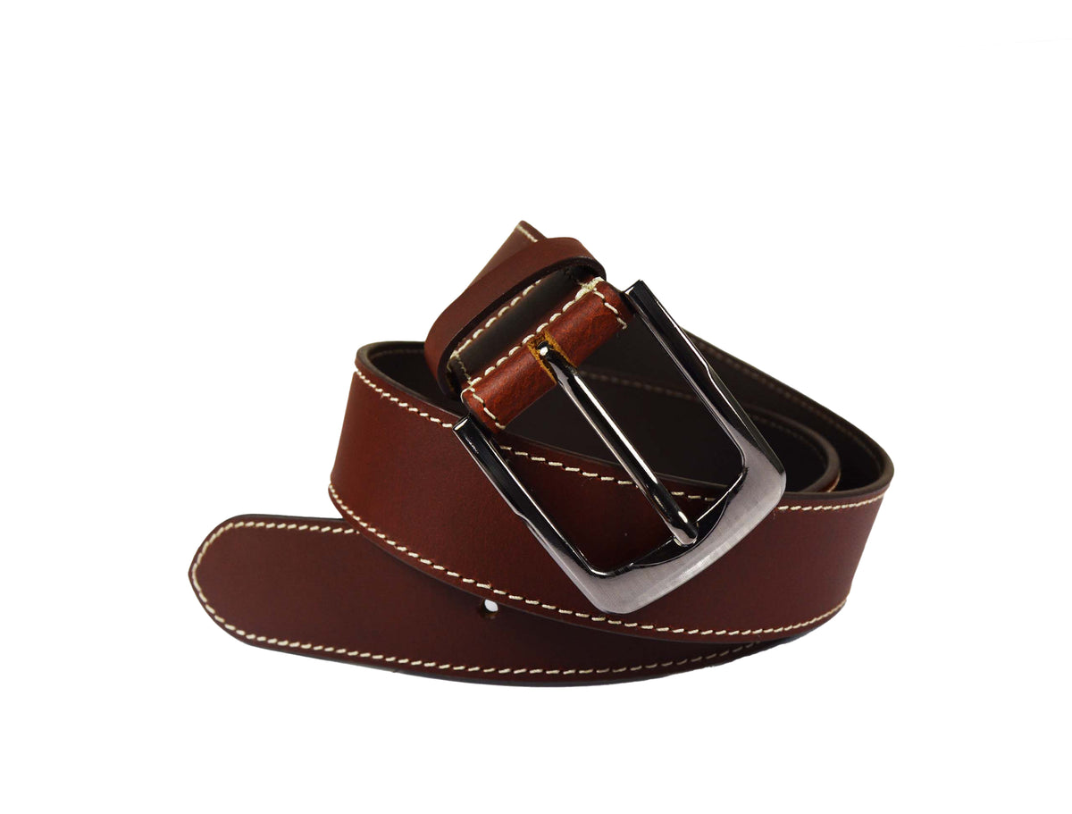 Tolredo Leather Belts for Men - Walnut