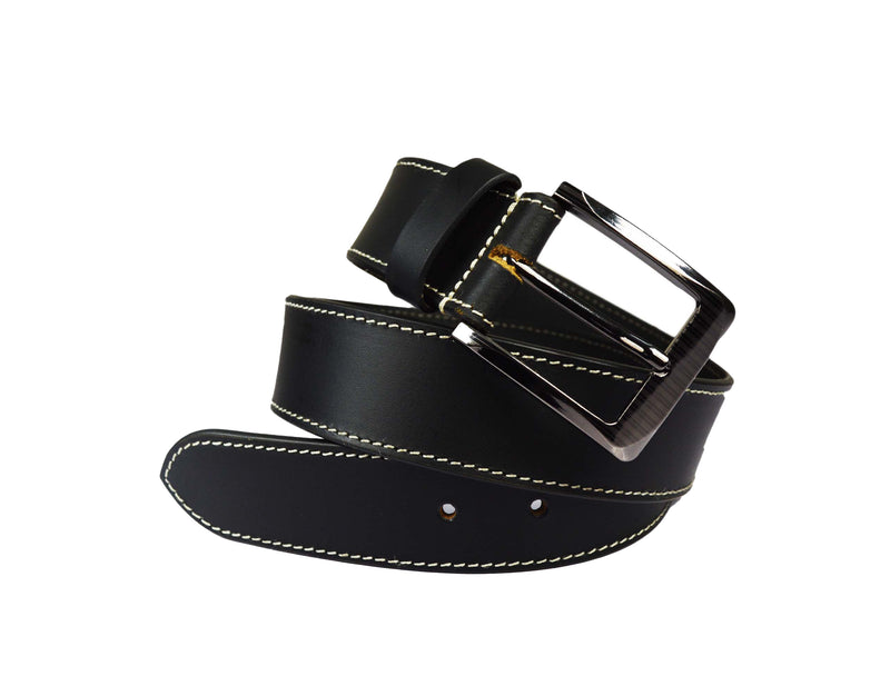 Tolredo Leather Belts for Men  - Raven Black
