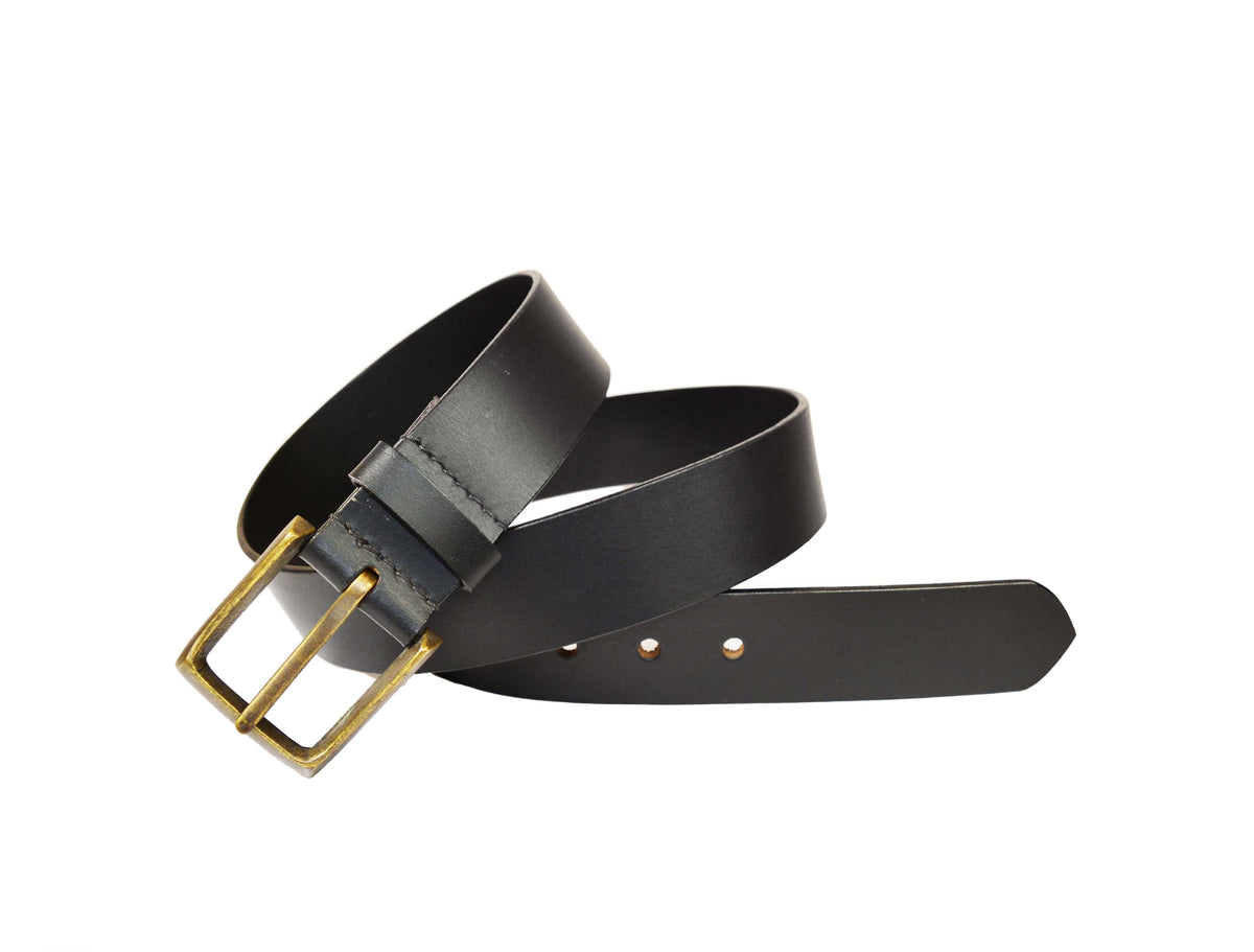 Tolredo Men's Genuine Leather Belts  - Raven Black