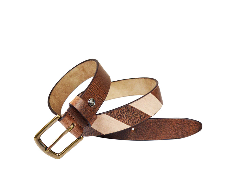 Tolredo Men's Genuine Leather Fashion Belts  - Walnut Brown