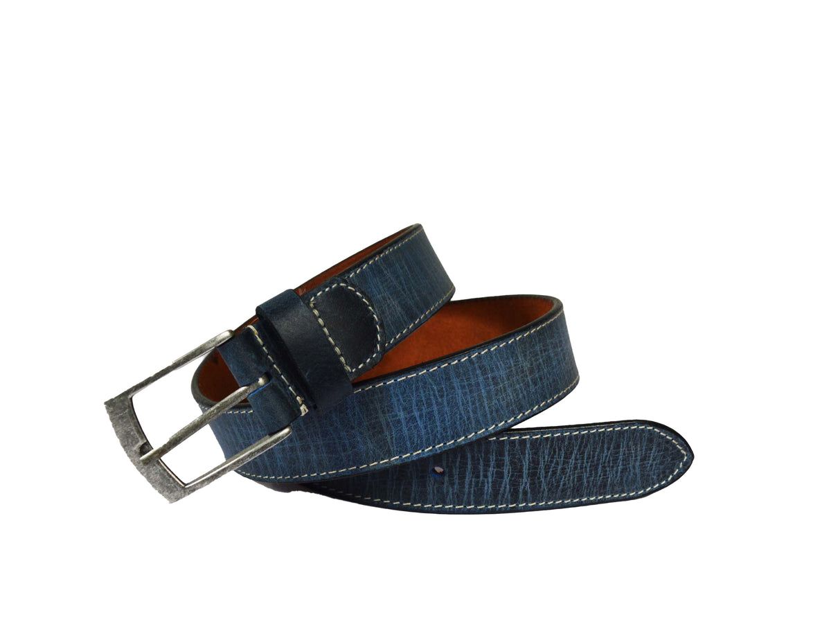 Tolredo Leather Belts for Men - Blue