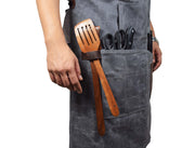 Fremont Leather Canvas Apron -  Grey