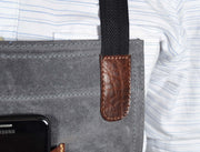Fremont Leather Canvas Apron -  Grey