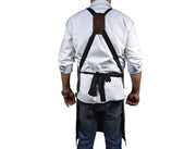 Fremont Leather Canvas Apron -  Grey