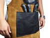 Toledo Leather Suede Apron - Raven Black
