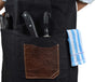 Turin Leather Canvas Apron - Raven Black
