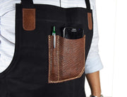 Turin Leather Canvas Apron – Durable & Water-Resistant