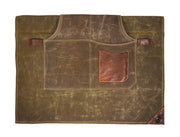 Leather Canvas Apron - Seaweed Green