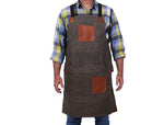 Fremont Leather Canvas Apron - Distressed grey