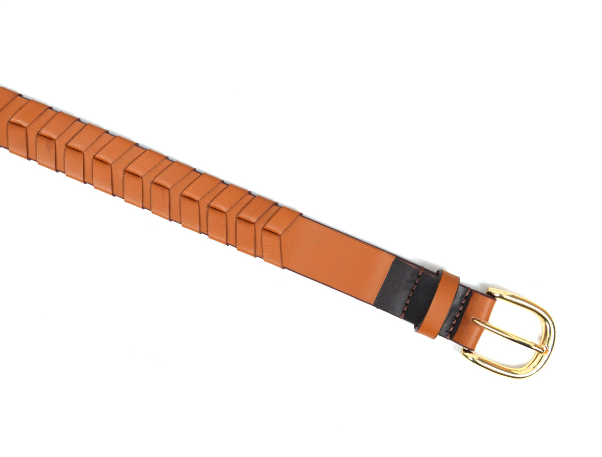 Tolredo Men's Genuine Leather  Fashion Belts - Caramel Brown