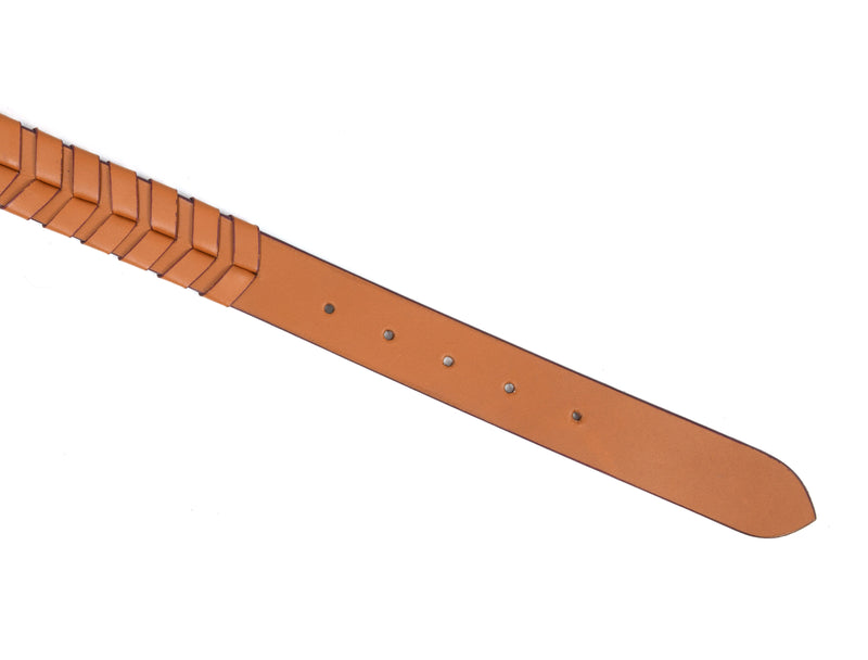 Tolredo Men's Genuine Leather  Fashion Belts - Caramel Brown