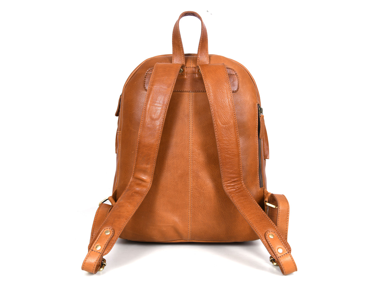 Potomac Leather Backpack - Caramel Brown