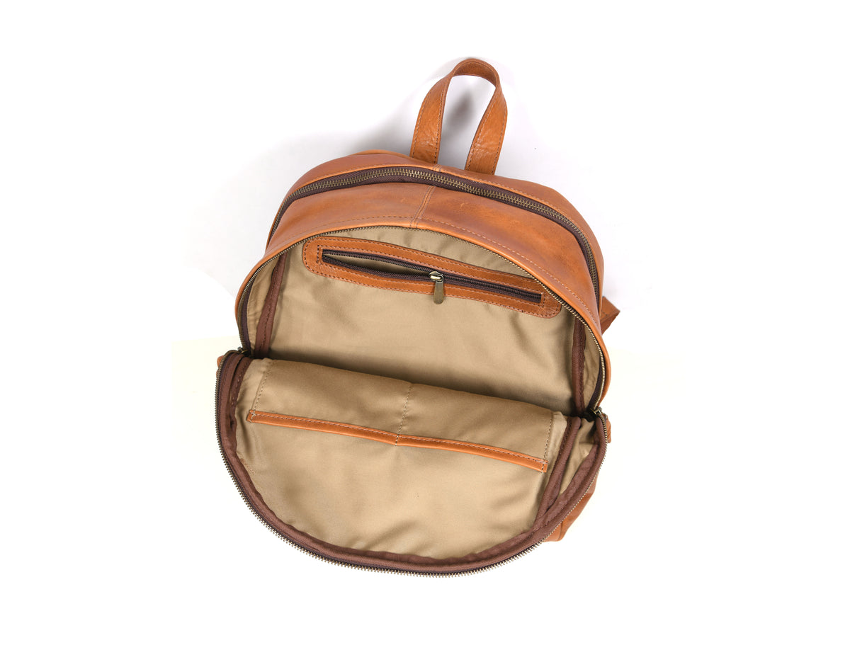Potomac Leather Backpack - Caramel Brown
