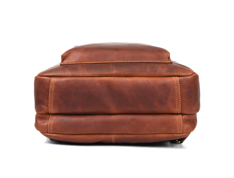 Potomac Leather Backpack - Walnut Brown