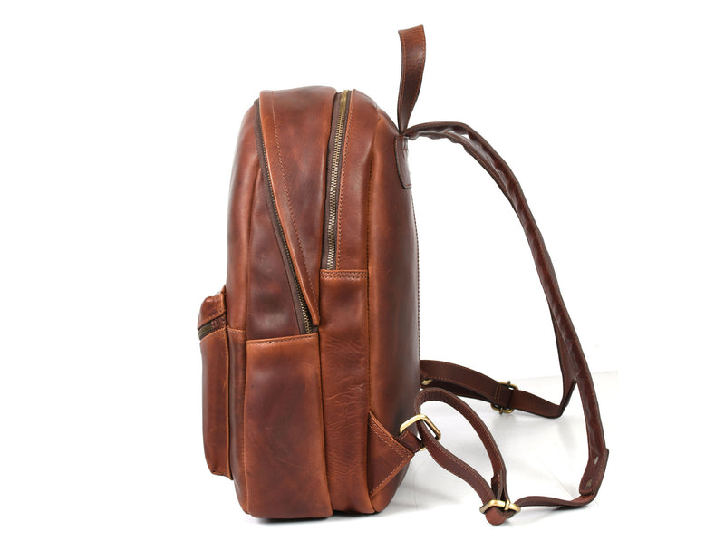 Potomac Leather Backpack - Walnut Brown