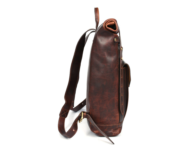 Tolredo Leather Leather Travel Backpack - Walnut Brown