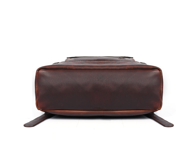 Tolredo Leather Leather Travel Backpack - Walnut Brown