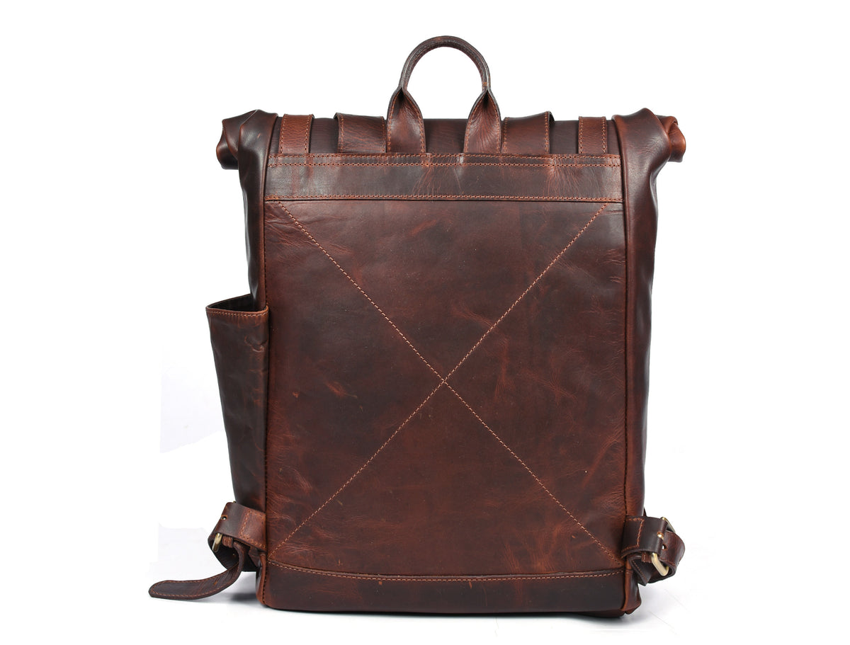 Tolredo Leather Leather Travel Backpack - Walnut Brown