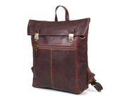Hudson Leather Leather Travel Backpack - Walnut Brown (BP-185)