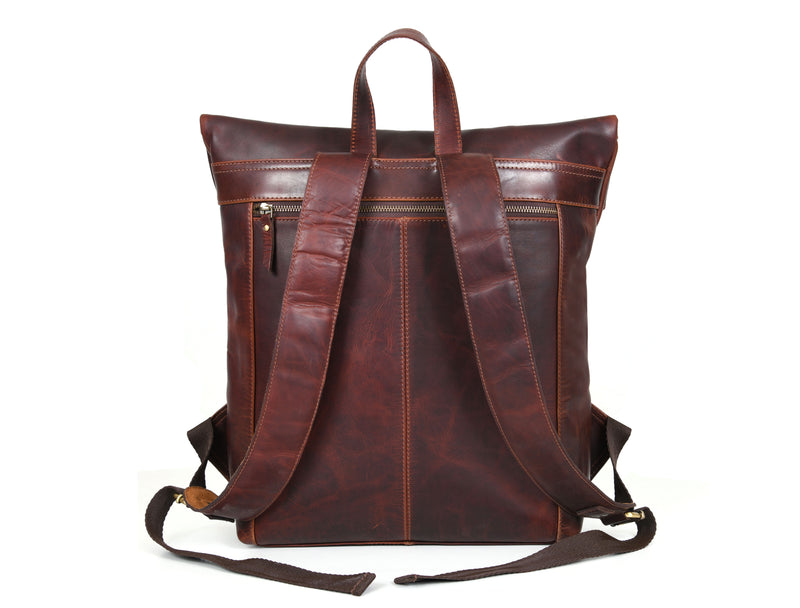 Tolredo Leather Leather Travel Backpack - Walnut Brown