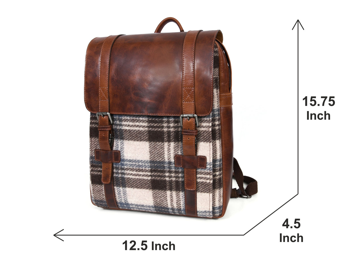 Manchester Leather & Tweed Backpack