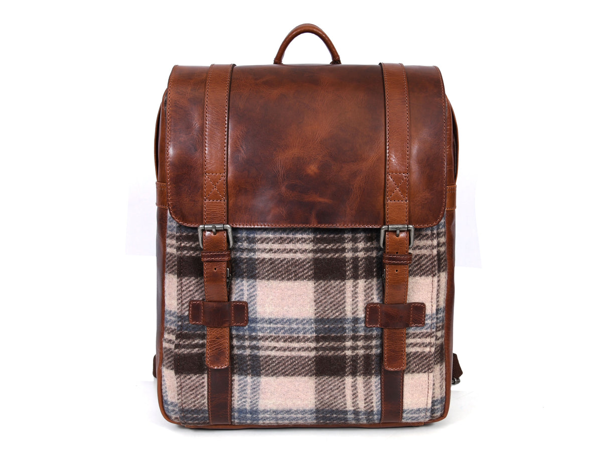 Manchester Leather & Tweed Backpack