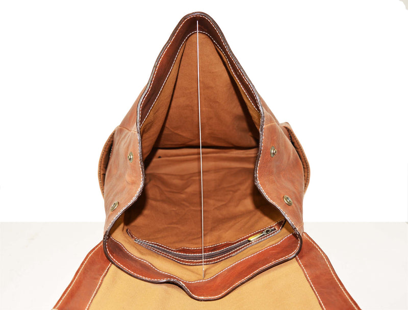 Peoria Leather Travel Backpack- Penny Brown.