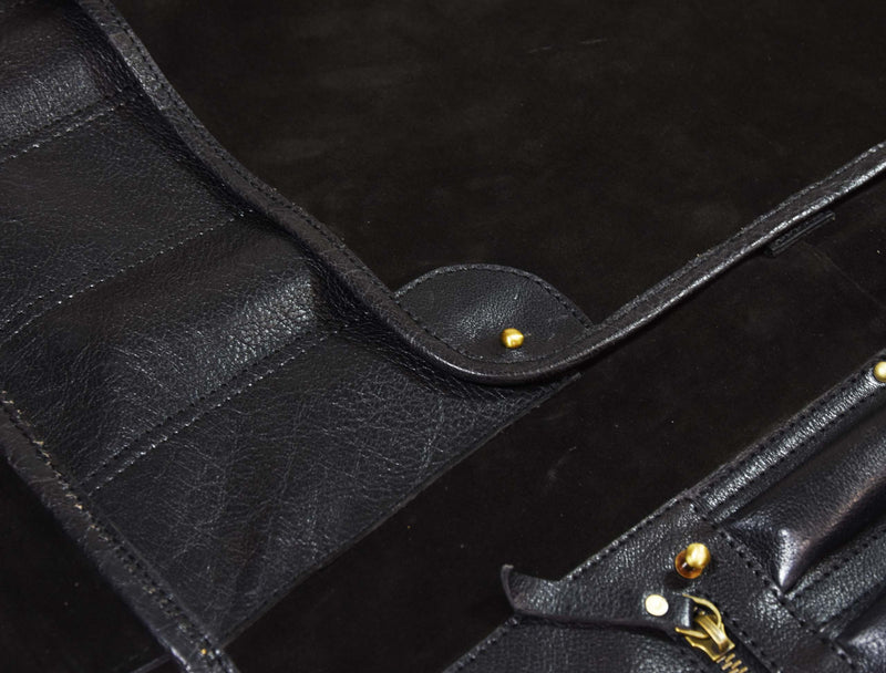 Dallas Leather Chef Backpack - Knife Case 13 Slot - Raven Black