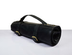 Yonkers Leather Chef Knife Roll 8 Slot - Raven Black