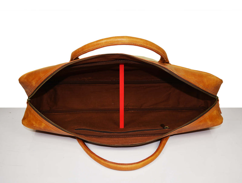 Chandler Leather Knife Roll Bag - Caramel Brown