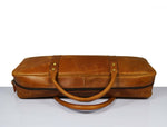 Chandler Leather Knife Roll Bag - Caramel Brown