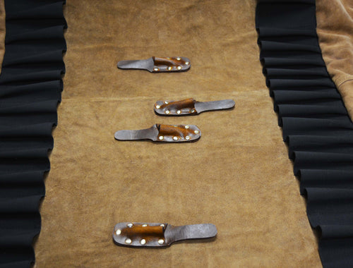 Oxnard Leather Chef Knife Roll And Knife Case +15 Slot - Caramel Brown