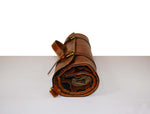 Oklahoma Leather Chef Knife Roll 16 Slot - Chestnut
