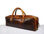 Irvine Leather Knife Roll Bag - Walnut Brown