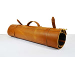 Stockton Leather Chef Knife Roll Case 10 Slot - Tawny Brown