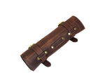 Amarillo Leather Chef Knife Roll 7 Slot -  Cinnamon Brown
