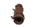 Amarillo Leather Chef Knife Roll 7 Slot -  Cinnamon Brown