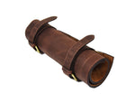 Amarillo Leather Chef Knife Roll 7 Slot -  Cinnamon Brown