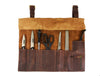 Amarillo Leather Chef Knife Roll 7 Slot -  Cinnamon Brown