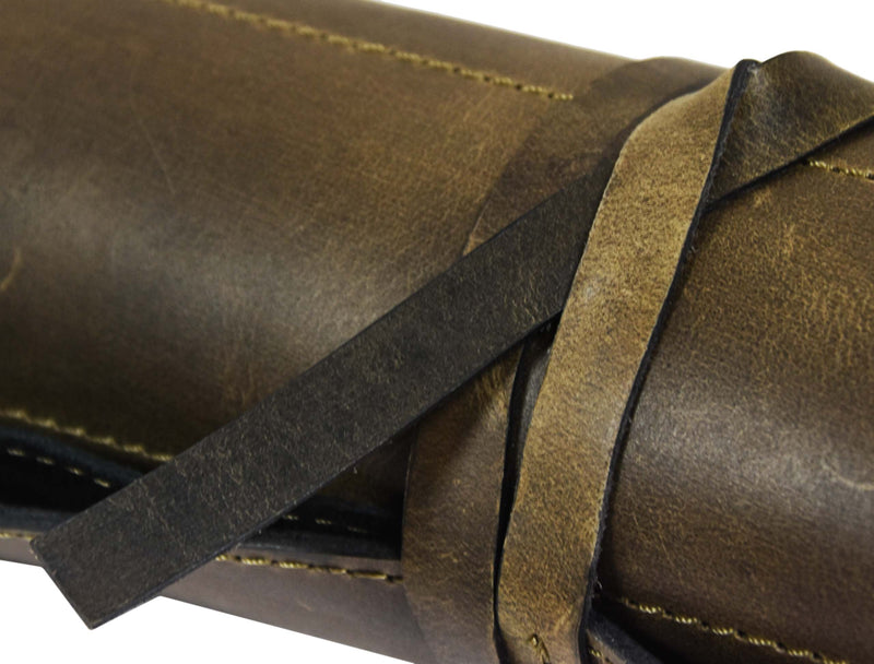 Oregon Leather Knife Roll 6 Slot -  Green