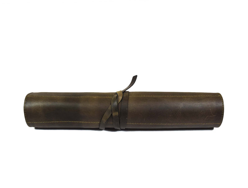 Oregon Leather Knife Roll 6 Slot -  Green