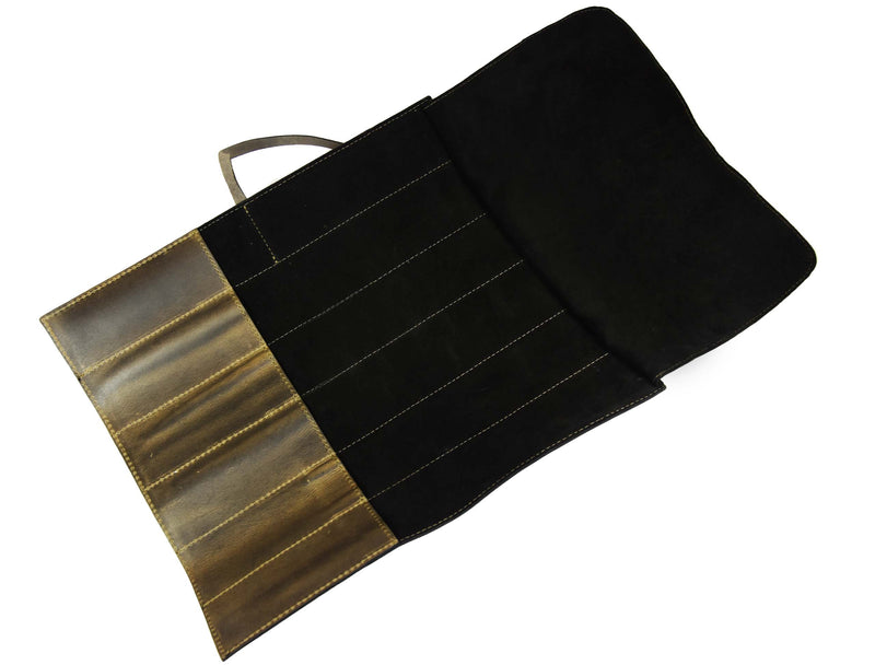 Oregon Leather Knife Roll 6 Slot -  Green