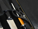 Peoria Leather Knife Roll 8 Slot - Raven Black