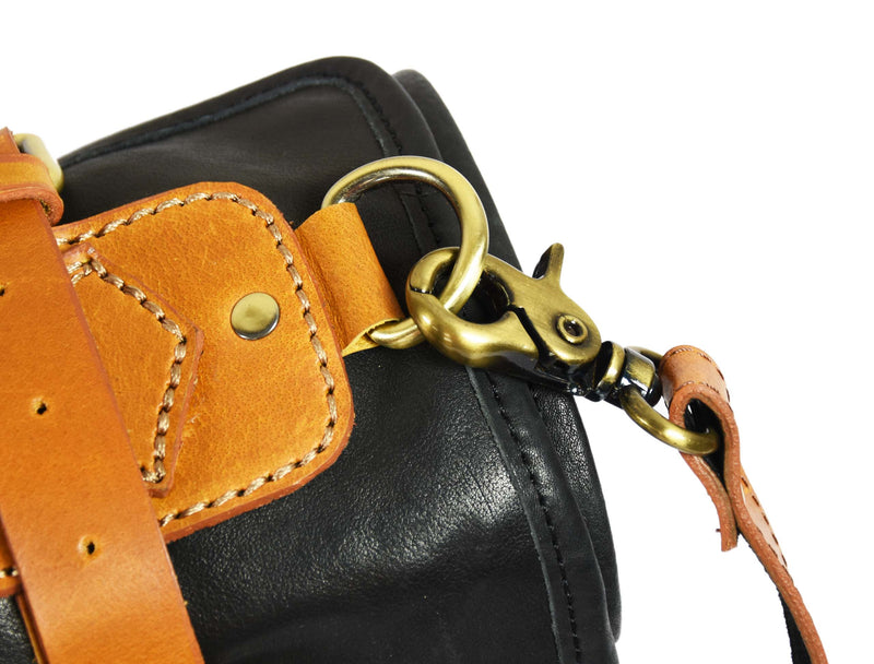 Peoria Leather Knife Roll 8 Slot - Raven Black