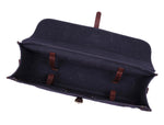 Wisconsin Leather Canvas Chef Knife Roll With Case 11 Slot -  Gray