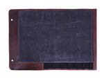 Wisconsin Leather Canvas Chef Knife Roll With Case 11 Slot -  Gray